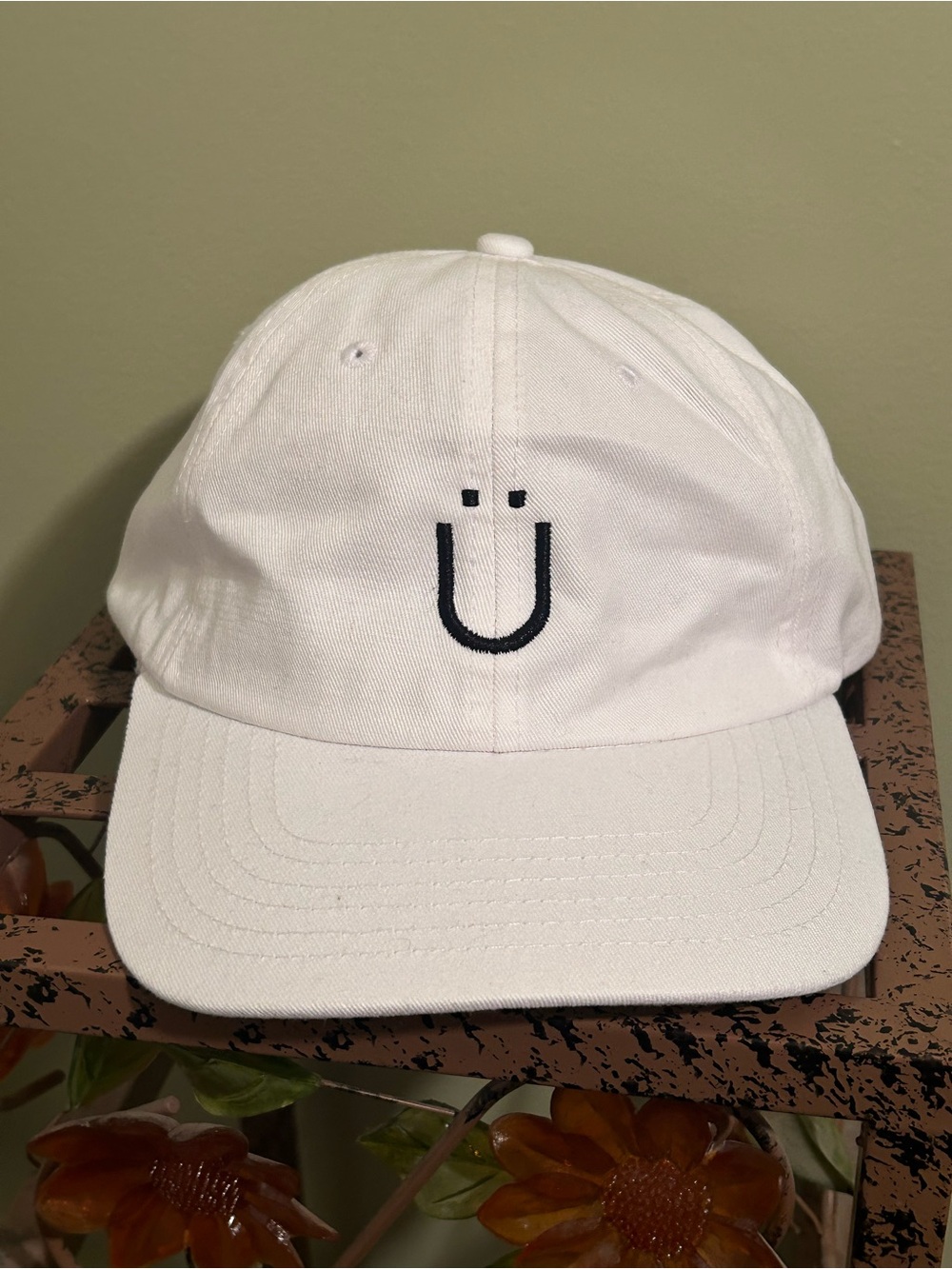 NÜTRL Vodka Seltzer Promo White Smiley Face Snapback Hat - Quake City Caps EUC